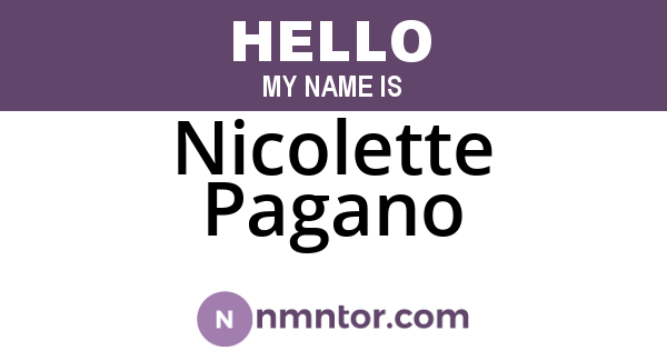 Nicolette Pagano
