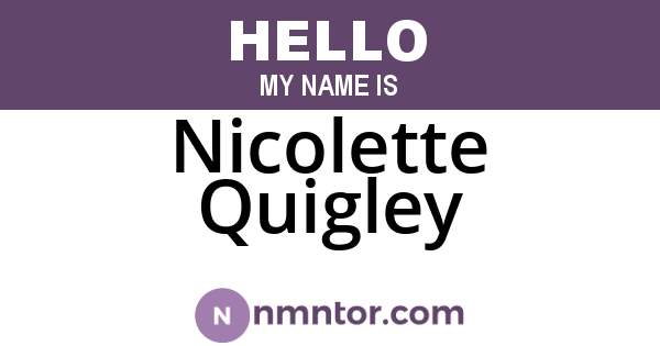 Nicolette Quigley