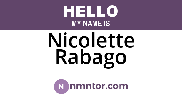 Nicolette Rabago