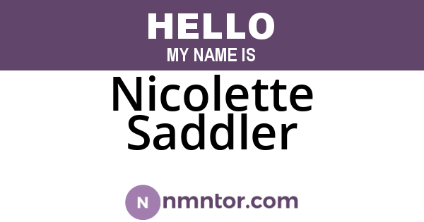 Nicolette Saddler