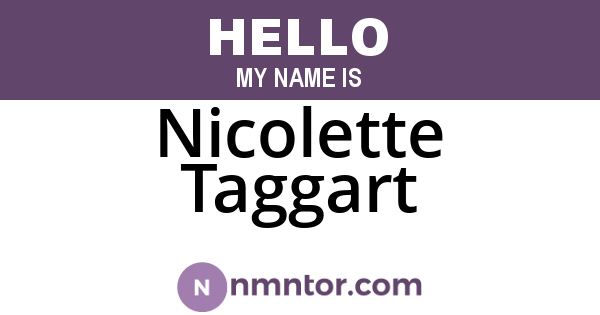 Nicolette Taggart