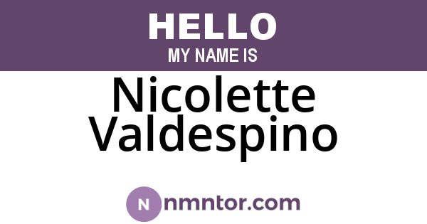 Nicolette Valdespino