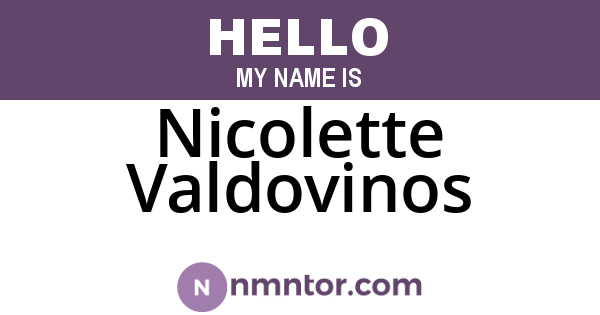 Nicolette Valdovinos