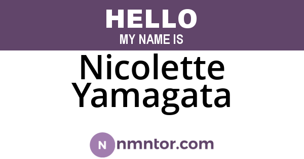 Nicolette Yamagata