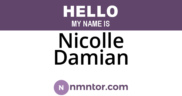 Nicolle Damian