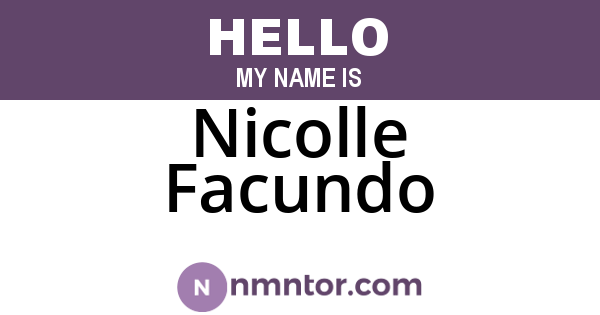 Nicolle Facundo