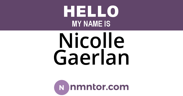 Nicolle Gaerlan