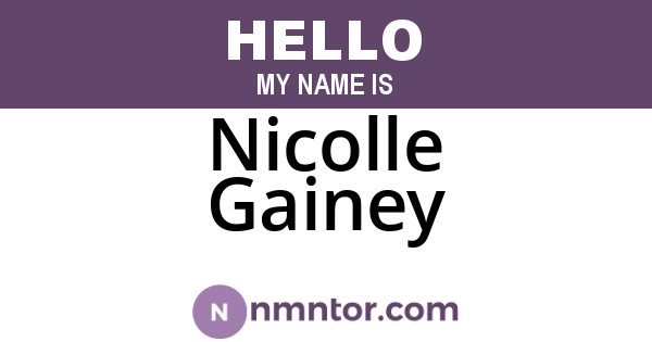 Nicolle Gainey