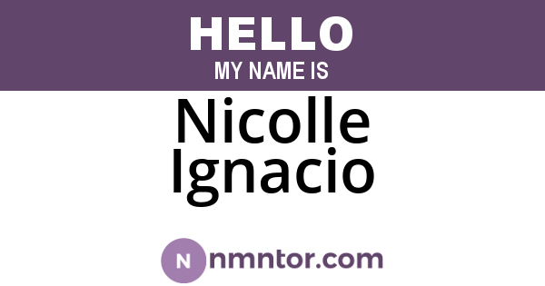 Nicolle Ignacio
