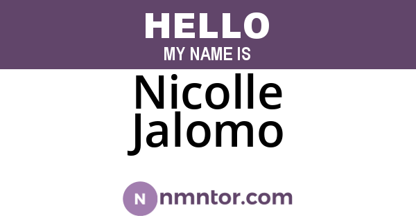 Nicolle Jalomo