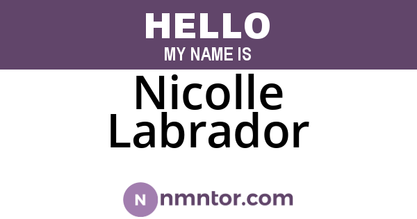 Nicolle Labrador