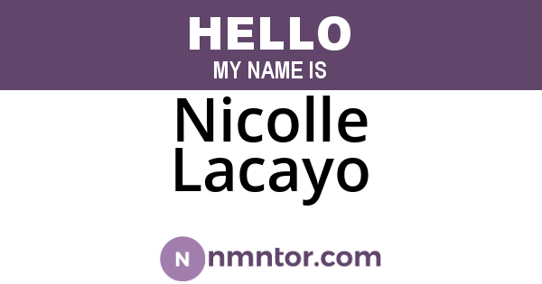 Nicolle Lacayo