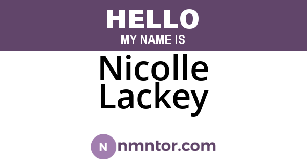 Nicolle Lackey