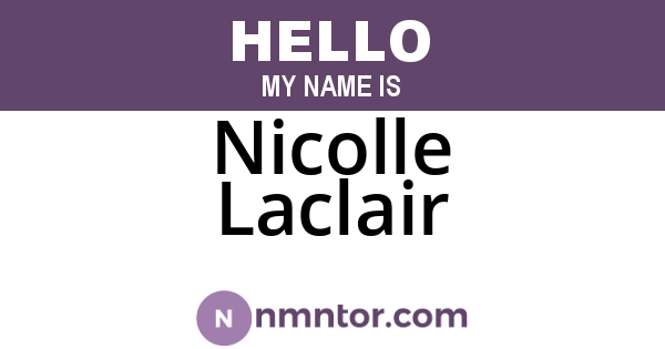 Nicolle Laclair