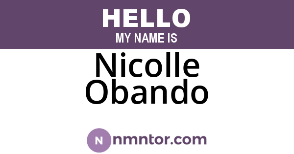 Nicolle Obando