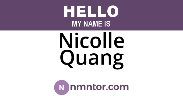 Nicolle Quang