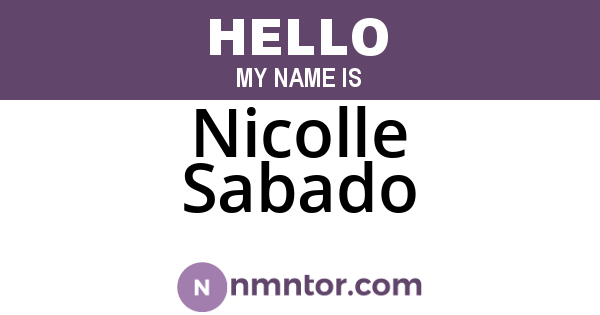 Nicolle Sabado