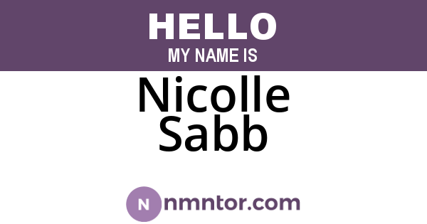 Nicolle Sabb