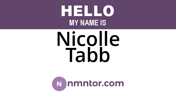 Nicolle Tabb