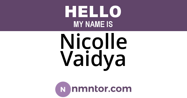 Nicolle Vaidya