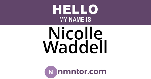 Nicolle Waddell