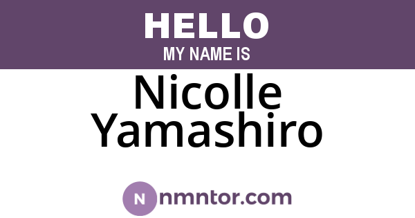Nicolle Yamashiro
