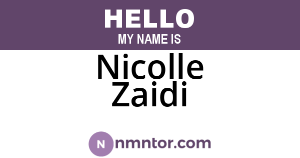 Nicolle Zaidi