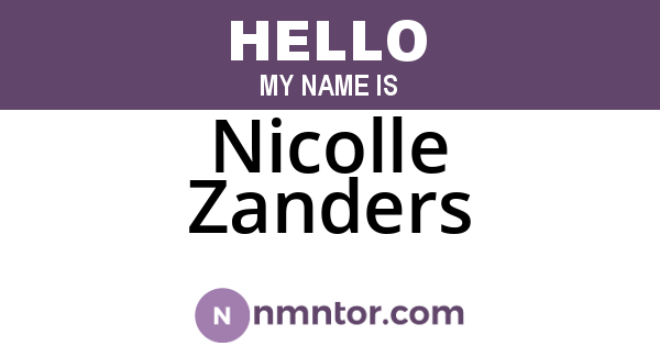 Nicolle Zanders