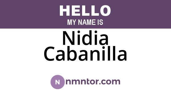 Nidia Cabanilla