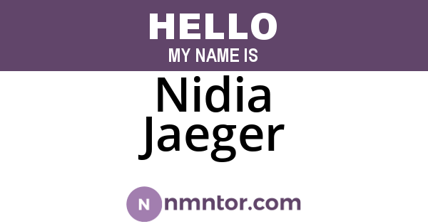 Nidia Jaeger