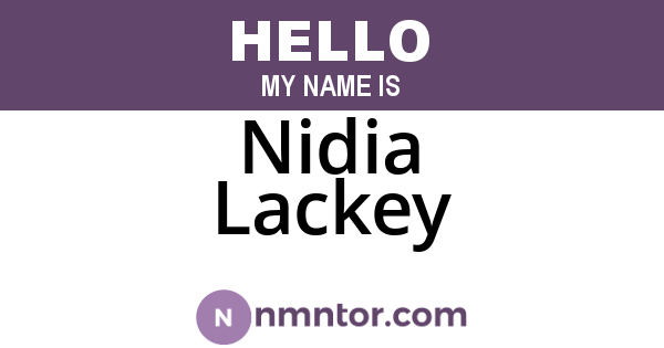 Nidia Lackey