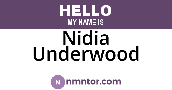 Nidia Underwood
