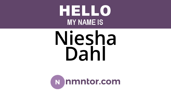Niesha Dahl