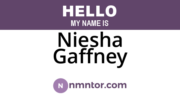 Niesha Gaffney