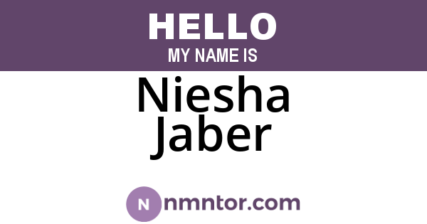 Niesha Jaber