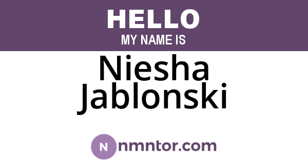 Niesha Jablonski
