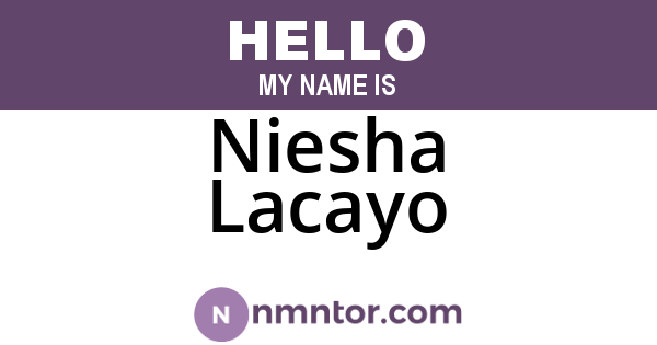 Niesha Lacayo