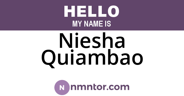 Niesha Quiambao
