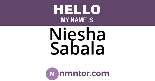 Niesha Sabala