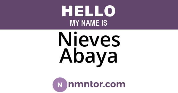 Nieves Abaya