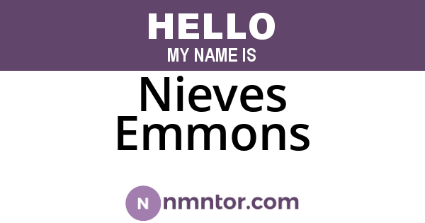 Nieves Emmons