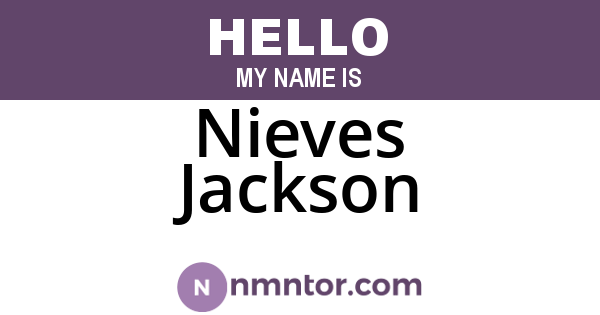 Nieves Jackson
