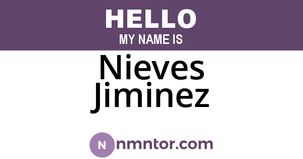 Nieves Jiminez