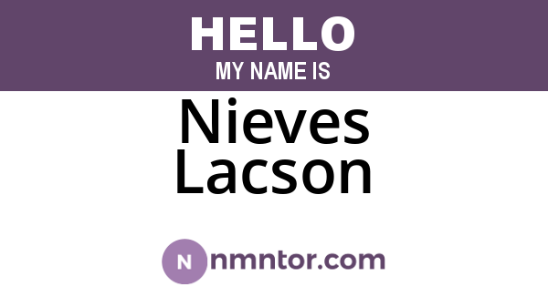 Nieves Lacson