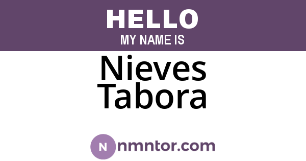 Nieves Tabora