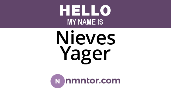Nieves Yager