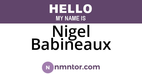 Nigel Babineaux