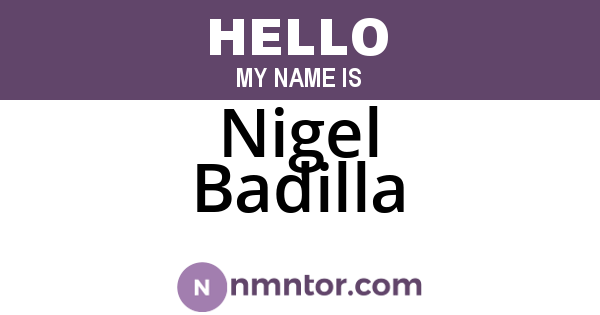 Nigel Badilla