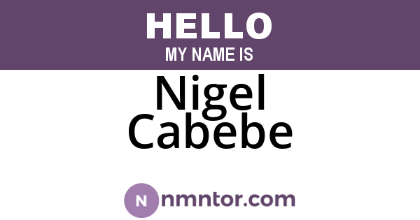 Nigel Cabebe