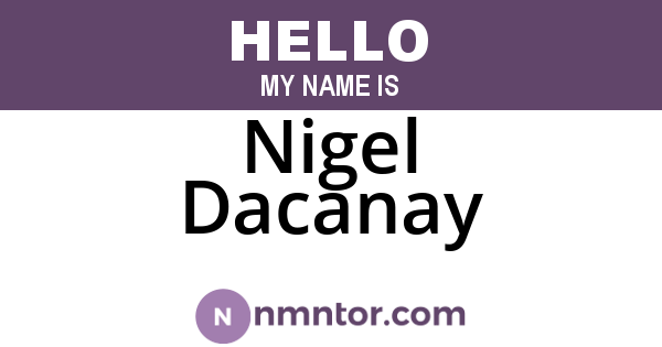 Nigel Dacanay